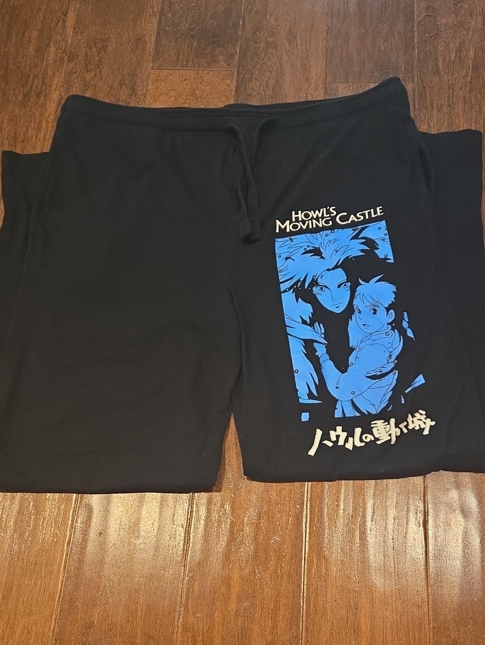 Howl's Moving Castle Black & Blue Graphic Lounge Pants